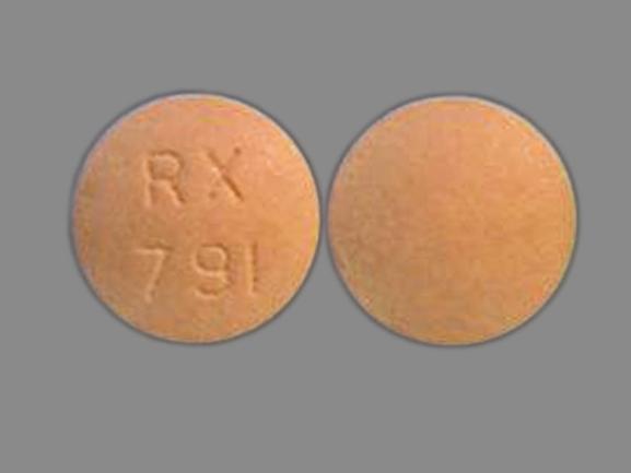 Pill RX 791 Tan Round is Simvastatin