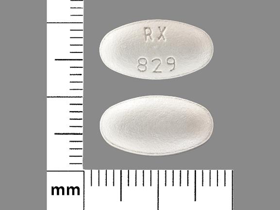 Pill RX 829 White Oval is Atorvastatin Calcium