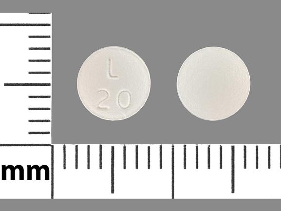 Pill L 20 White Round is Latuda