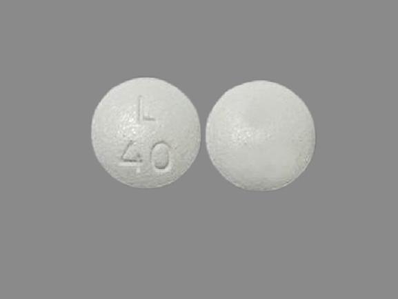 L 40 Pill White Round 8mm - Pill Identifier