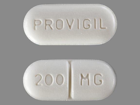 Pill PROVIGIL 200 MG White Elliptical/Oval is Provigil