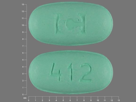 Pill 412 C Green Elliptical/Oval is Gabitril