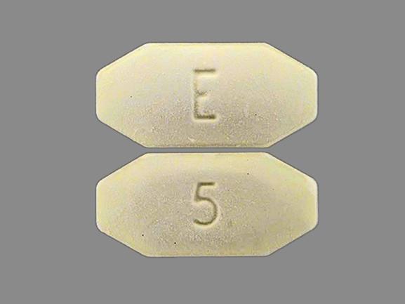 Pill 5 E Yellow Eight-sided is Zydone
