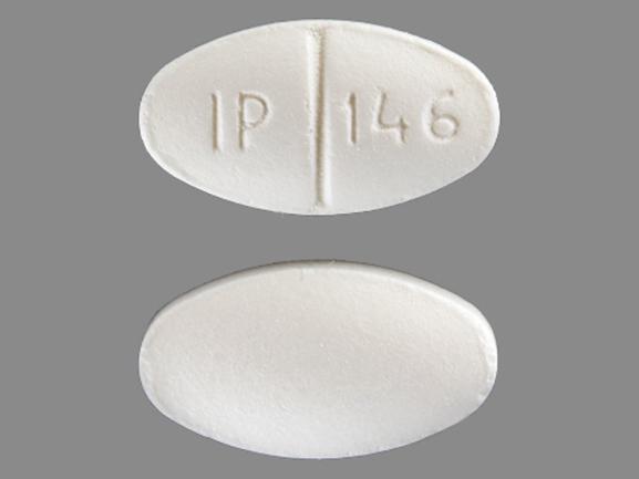 Pill IP 146 White Elliptical/Oval is Reprexain