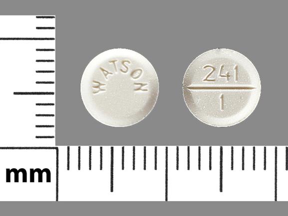 Pill 241 1 WATSON White Round is Lorazepam