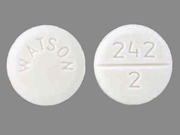 Pill 242 2 WATSON White Round is Lorazepam