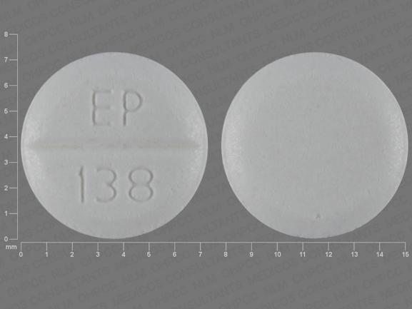 Pill EP 138 White Round is Benztropine Mesylate