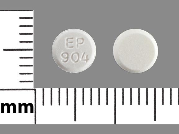 Pill EP 904 White Round is Lorazepam