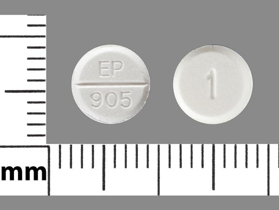 Pill EP 905 1 White Round is Lorazepam