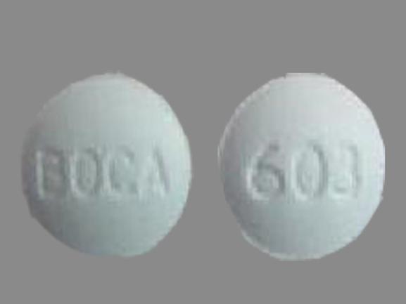 Pill BOCA 603 White Round is Methscopolamine Bromide