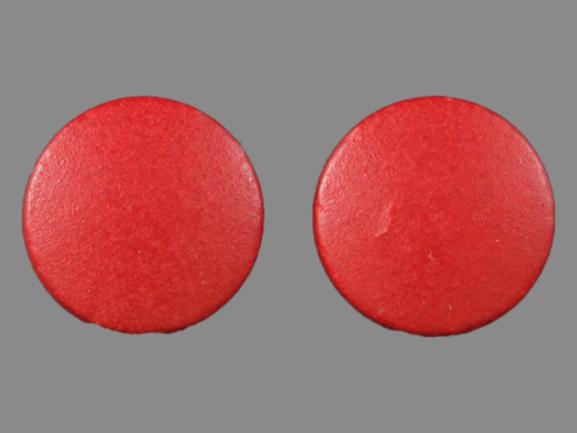 Pill medicine Red Round is Ferrous Sulfate