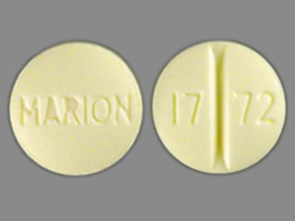 Pill MARION 17 72 Yellow Round is Cardizem