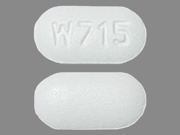 Pill W 715 White Capsule/Oblong is Zolpidem Tartrate