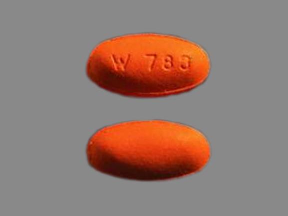 Pill W 783 Red Oval is Carbidopa, Entacapone and Levodopa