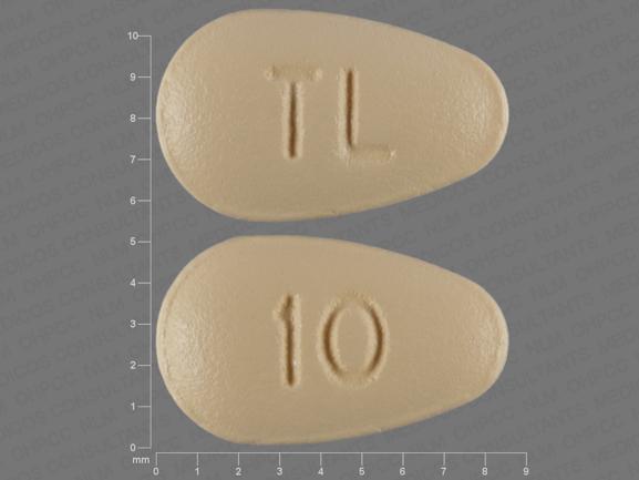 Pill TL 10 Yellow Egg-shape is Trintellix