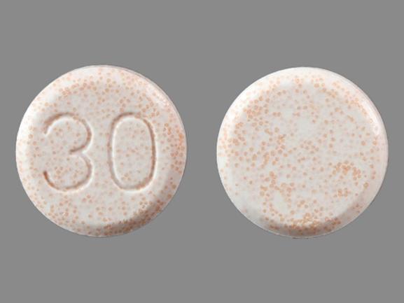 Pill 30 White Round is Prevacid SoluTab