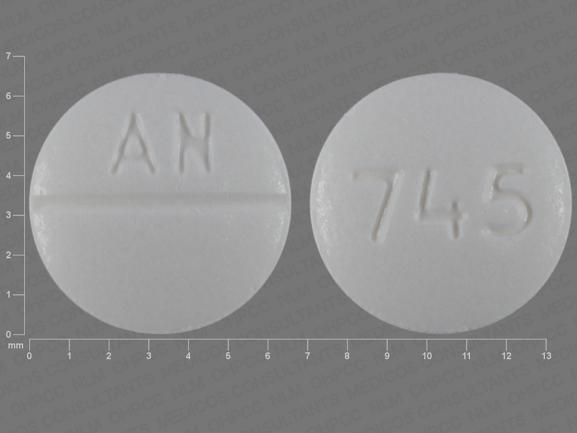 Pill AN 745 White Round is Promethazine Hydrochloride