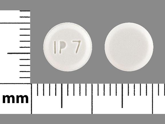 Pill IP 7 White Round is Amlodipine Besylate