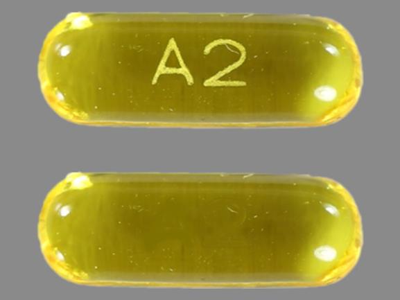 Pill A2 Yellow Capsule/Oblong is Benzonatate