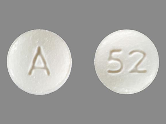 Pill A 52 White Round is Benazepril Hydrochloride
