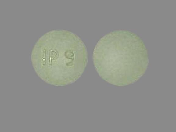 Pill IP 9 Green Round is Alprazolam Extended-Release