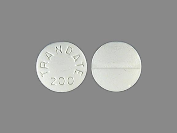 Pill TRANDATE 200 White Round is Trandate