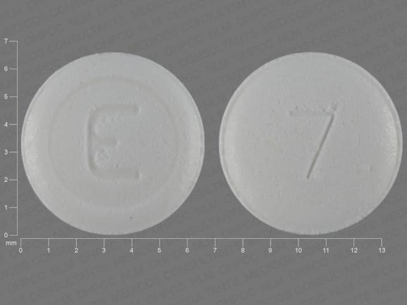 E 7 Pill (White/Round/7mm) - Pill Identifier - Drugs.com