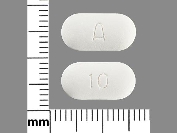 Pill A 10 White Capsule/Oblong is Mirtazapine