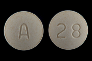 Hydrochlorothiazide and lisinopril 12.5 mg / 20 mg A 28