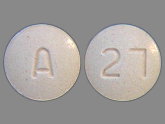 Pill A 27 Pink Round is Hydrochlorothiazide and Lisinopril