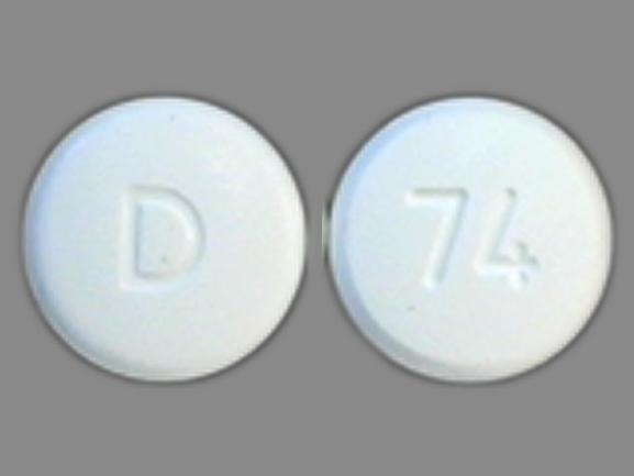 Pill D 74 is Terbinafine Hydrochloride 250 mg