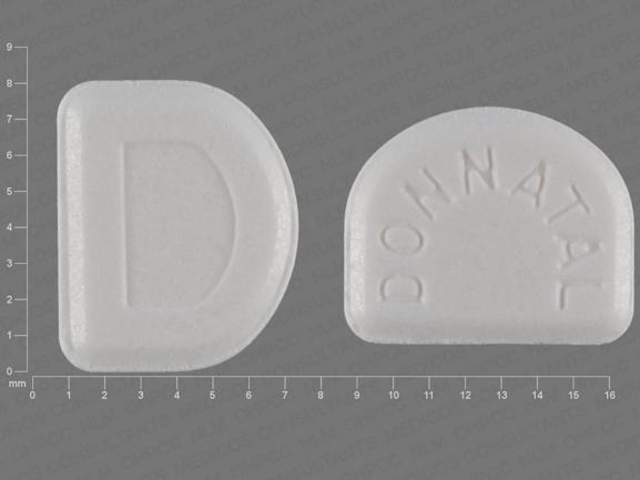 Pill D Donnatal White U-shape is Donnatal