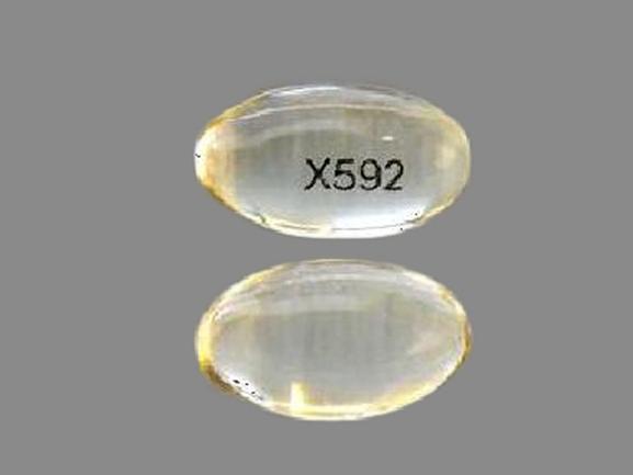 Pill X592 Yellow Capsule/Oblong is Zipsor