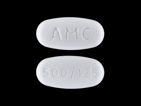 Amoxicillin and clavulanate potassium 500 mg / 125 mg AMC 500/125