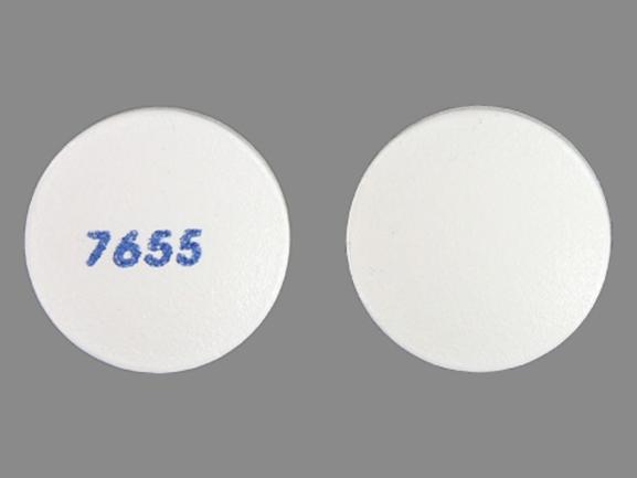 Pill 7655 White Round is Olanzapine