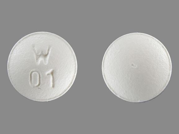 Pill W 01 White Round is Leflunomide