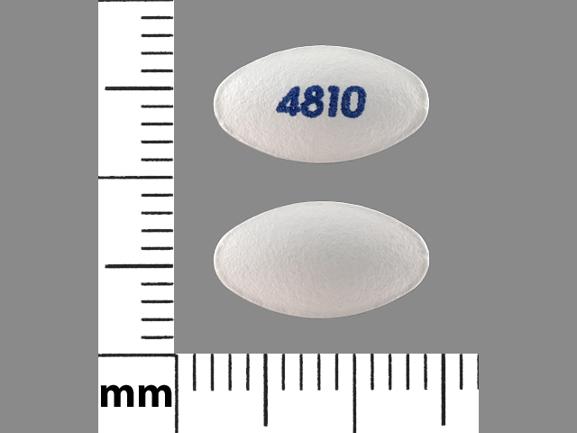 Pill 4810 White Oval is Raloxifene Hydrochloride