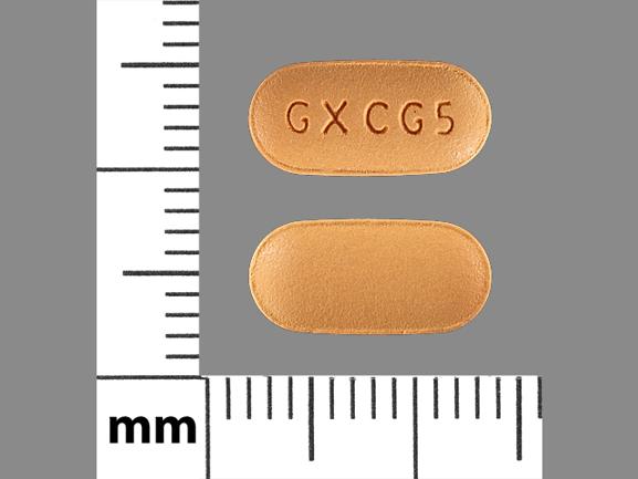Pill GX CG5 Brown Capsule/Oblong is Lamivudine