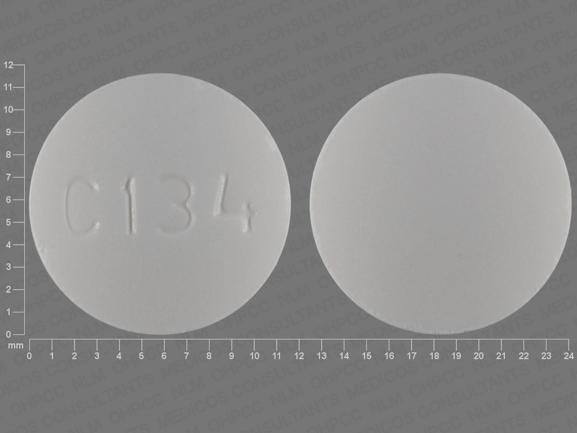 Pill C134 White Round is Terbinafine Hydrochloride