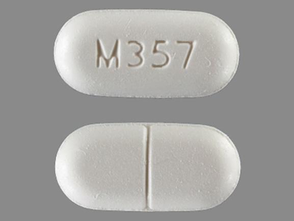 Acetaminophen and hydrocodone bitartrate 500 mg / 5 mg M357