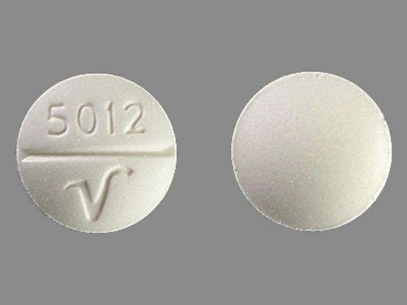 Pill 5012 V White Round is Phenobarbital