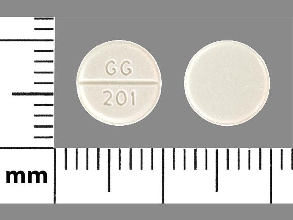 Pill GG 201 White Round is Furosemide.