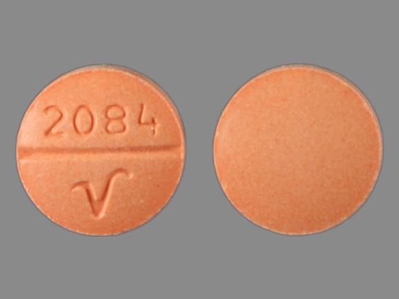 Pill 2084 V Orange Round is Allopurinol
