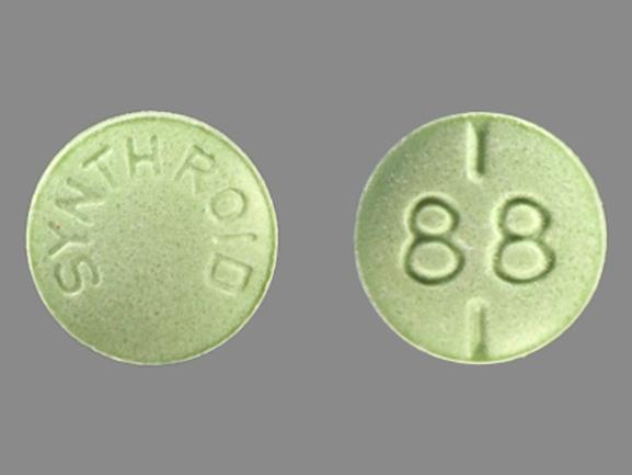Pill SYNTHROID 88 Green Round is Synthroid