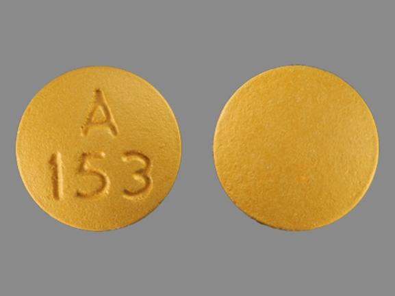 Pill A 153 Yellow Round is Nifedipine Extended Release