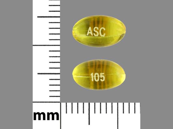 Pill ASC 105 Yellow Oval is Benzonatate