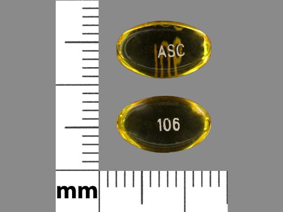 Pill ASC 106 Yellow Oval is Benzonatate