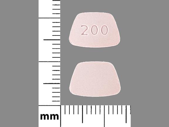 Pill 200 Pink Rectangle is Fluconazole
