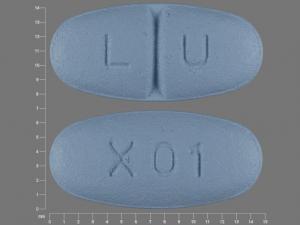 Pill LU X01 Blue Oval is Levetiracetam