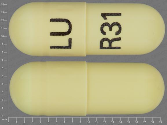 Pill LU R31 White Capsule/Oblong is Mefenamic Acid